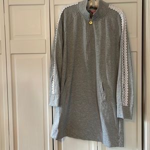 Lily P grey skipper popover dress